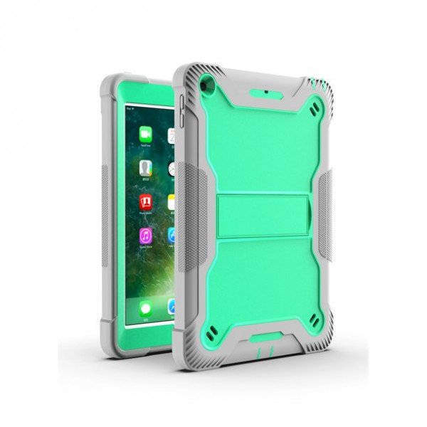 Wholesale Heavy Duty Full Body Shockproof Protection Kickstand Hybrid Tablet Case Cover for Apple iPad 10.2 8th / 7th Gen [2020 / 2019] (Gray Green)